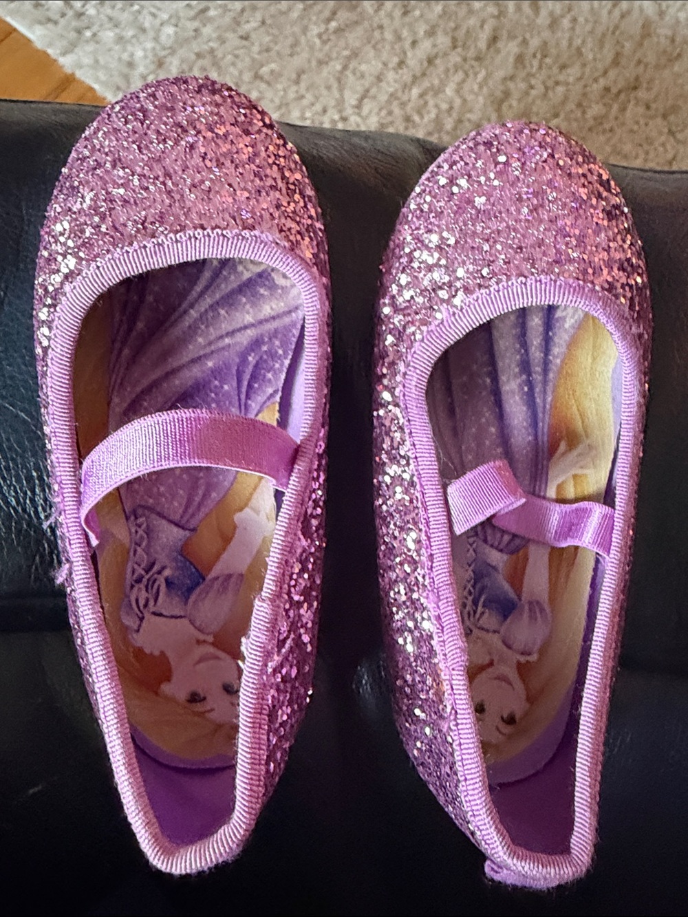 H&M Girls' Sparkly Purple Ballet Flats